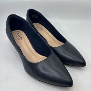 Womens Clarks Collection 2” Heels Shoes Sz 7M Used Blue 28025